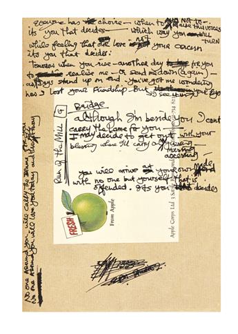 (MUSIC / THE BEATLES.) Harrison, George. I, Me, Mine.